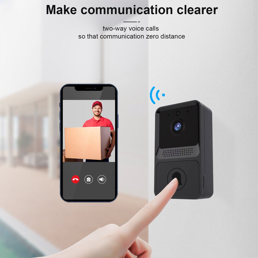 Smart Wireless Video Doorbell Camera 2 Way Audio Cloud Storage 480P Wifi Remote Video Doorbell