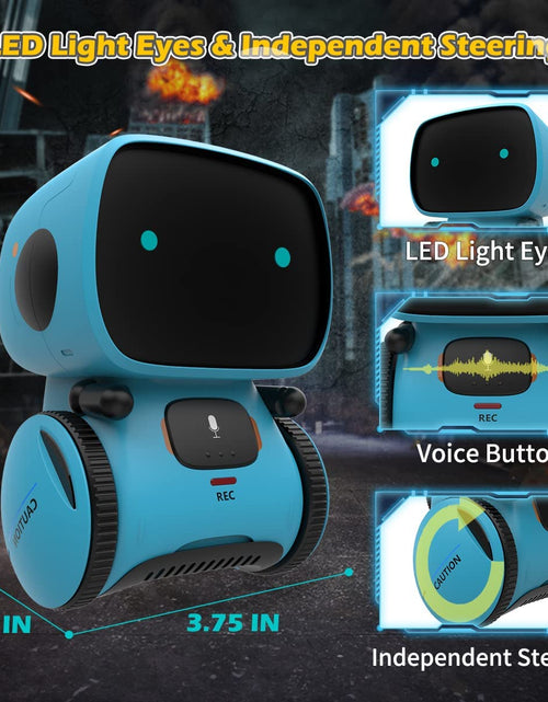 Load image into Gallery viewer, Robots for Kids, Interactive Smart Robotic with Touch Sensor, Voice Control, Speech Recognition, Singing, Dancing, Repeating and Recording, Robot Toy for 3 4 5 6 7 8 Year Old Boys Girls
