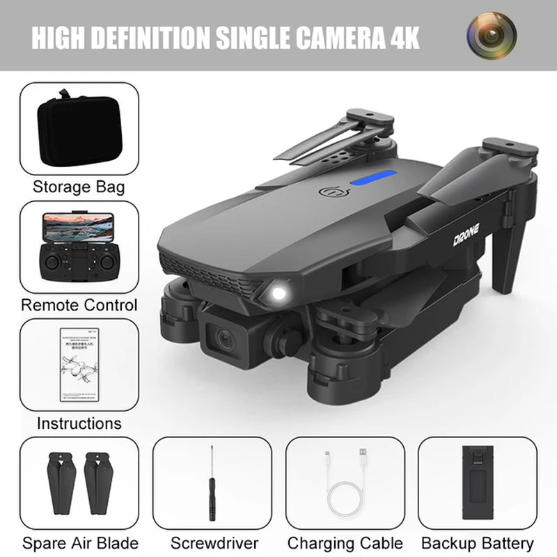 K10 Max/E88 Drone 4K Optical Flow Positioning High-Definition Three Camera Professional Aerial Photography Foldable Quadcopter