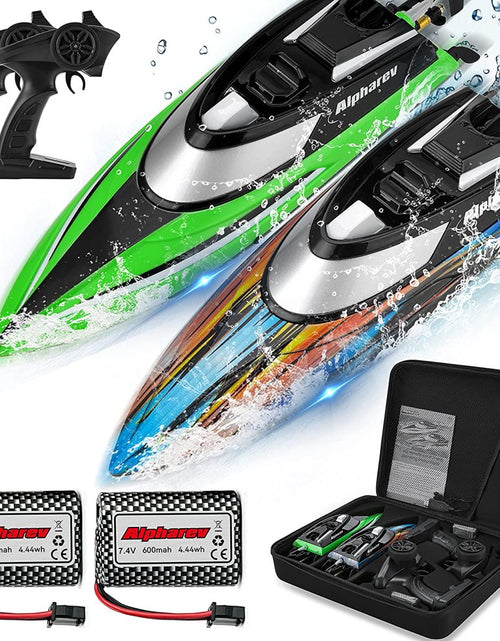 Load image into Gallery viewer, RC Boat with Case R308MINI 2 Packs 20+ MPH Remote Control Boat for Pools and Lakes, 2.4 GHZ RC Boats for Adults and Kids
